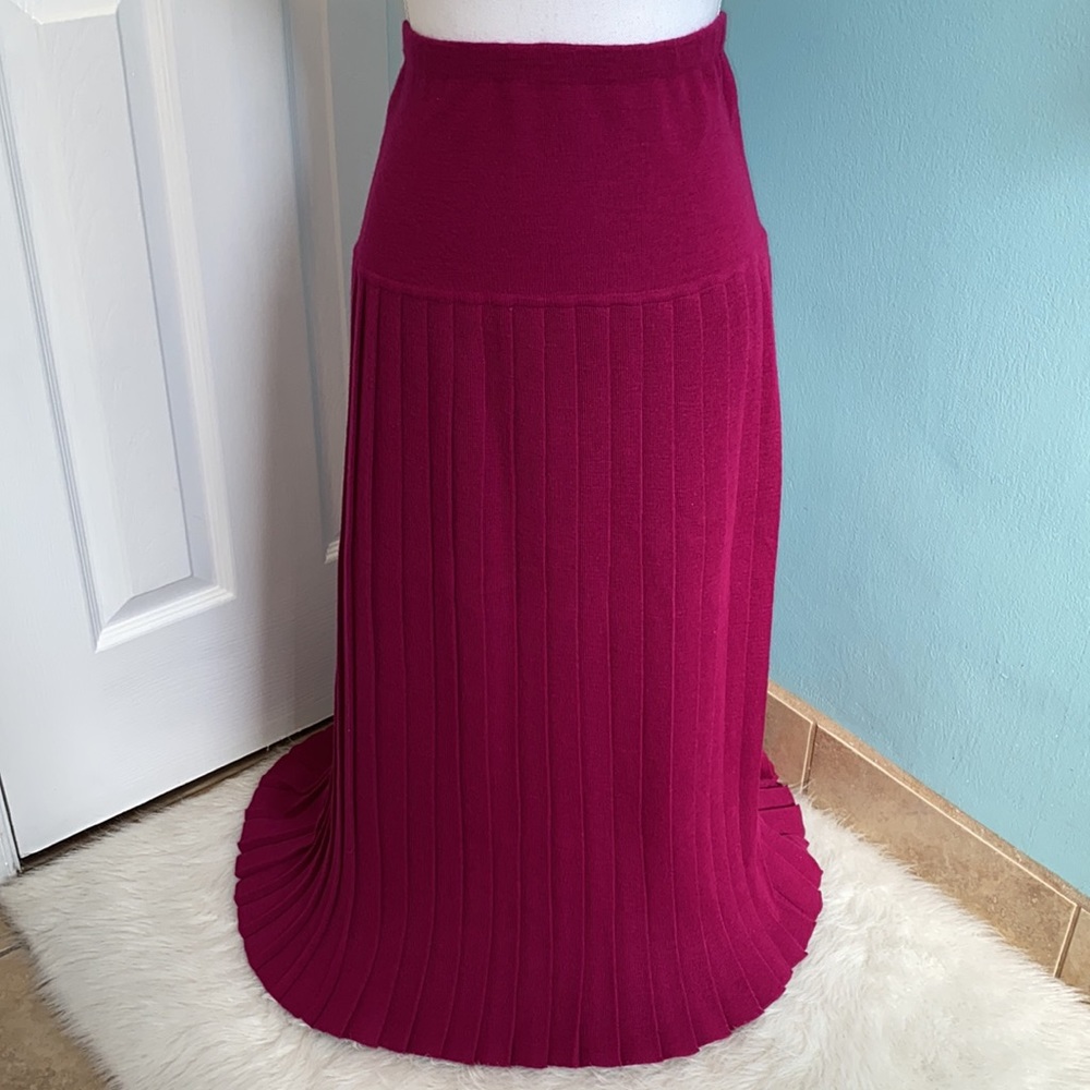 BP Made in Florence Italy Wool Blend Pleated Skirt